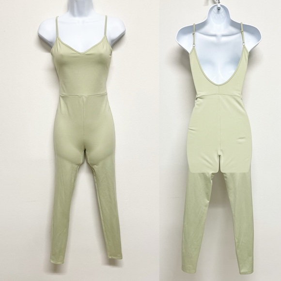 Reformation Womens Limon Green Emmy One Piece Ecostretch Jumpsuit Size XS - Picture 2 of 7